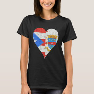 Puerto Rican St Barts Flag Herz T-Shirt
