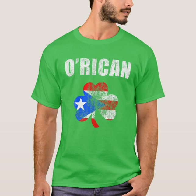Puerto Rican St. Patrick's Day Shirt O'Rican Shamr (Vorderseite)