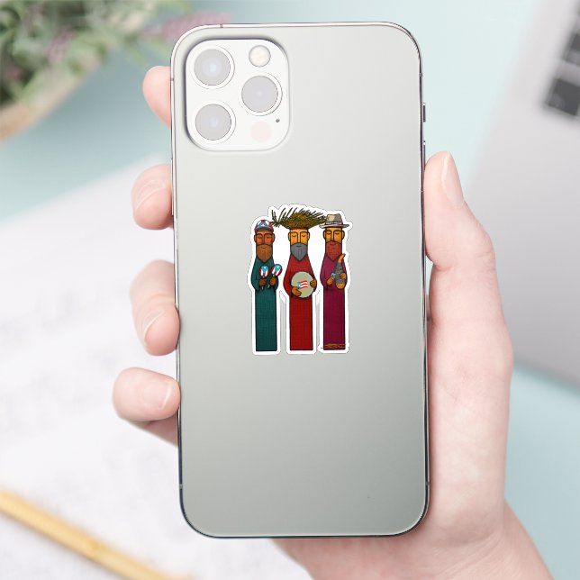 Puerto Rican Three Wise Men – Parranda Aufkleber (Telefon)