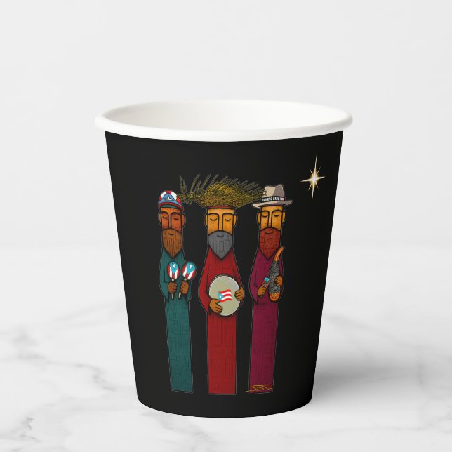 Puerto Rican Three Wise Men – Parranda Pappbecher (Vorderseite)