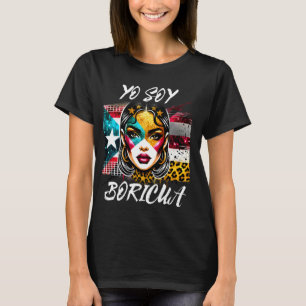 Puerto Rican Woman Yo Soy Boricua Puerto Rico Flag T-Shirt