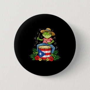 Puerto-ricanische Flagge Coqui-Frosch Puerto Rico  Button