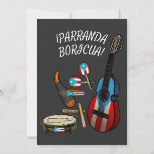 Puerto-ricanische Flagge Parranda Boricua Feiertagskarte