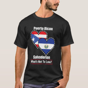 Puerto-ricanische salvadorianische Herzflaggen Was T-Shirt