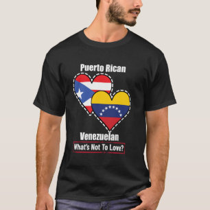 Puerto-ricanische venezolanische Herzflaggen Was s T-Shirt