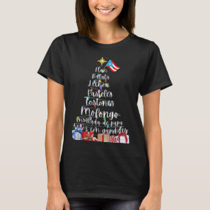 Puerto-ricanische Weihnachtsbaum-Lichter-Essens-Tr T-Shirt
