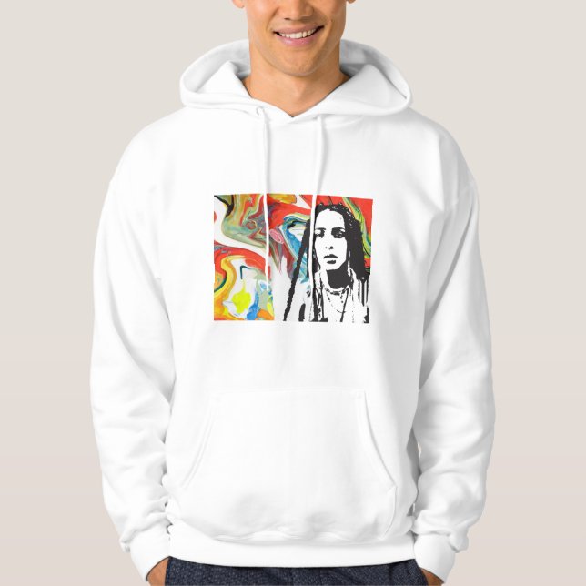 Puerto-ricanischer Kunst-Männer-Pullover-Hoodie Hoodie (Vorderseite)