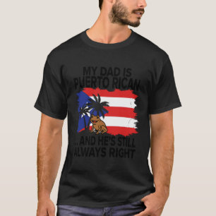 Puerto-ricanischer Vater Lustige Boricua-Stolzflag T-Shirt