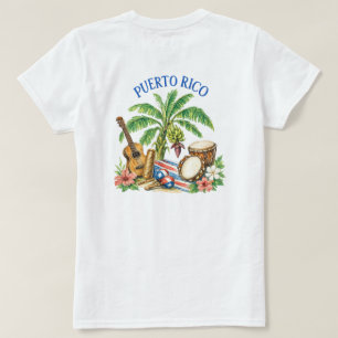 Puerto-ricanisches musikalisches Erbe Vintage-Skiz T-Shirt