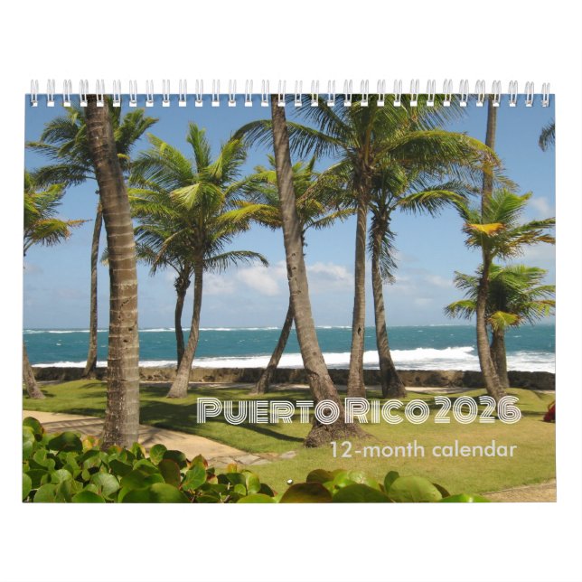 Puerto Rico 12 Months Calendar 2026 Kalender (Titelbild)