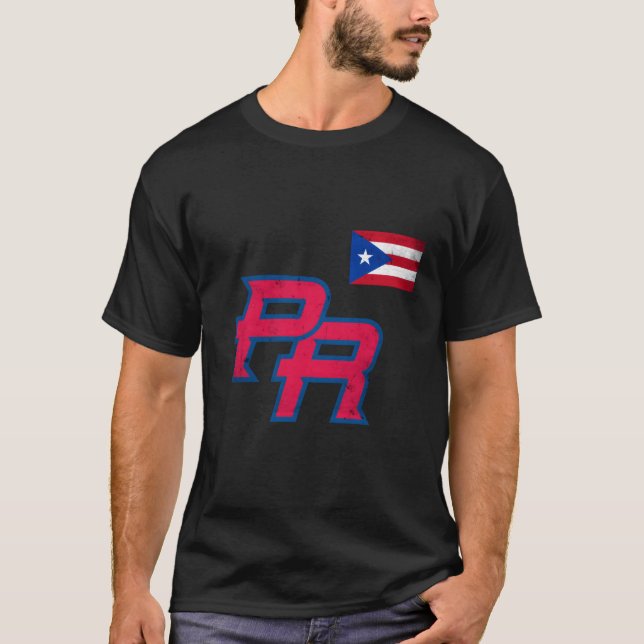 Puerto Rico 2023 Baseball Flag Pride Red Boricua P T-Shirt (Vorderseite)