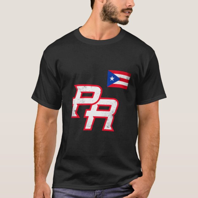 Puerto Rico 2023 Baseball Flag Pride Red Boricua P T-Shirt (Vorderseite)