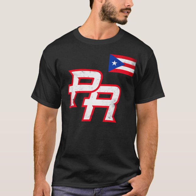 Puerto Rico 2023 Baseball Flag Pride Red Boricua P T-Shirt (Vorderseite)
