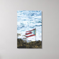 Puerto Rico, Alte San Juan, Flagge von Puerto-Reis
