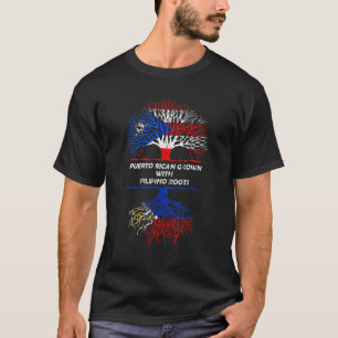 Puerto-Rico-Anbau mit philippinischer Roots-Flagge T-Shirt