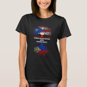 Puerto-Rico-Anbau mit philippinischer Roots-Flagge T-Shirt