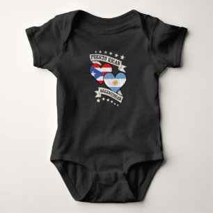 Puerto Rico Argentiniische Herzflags Puerto Rico A Baby Strampler