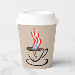 Puerto Rico Aroma-Kaffee Pappbecher