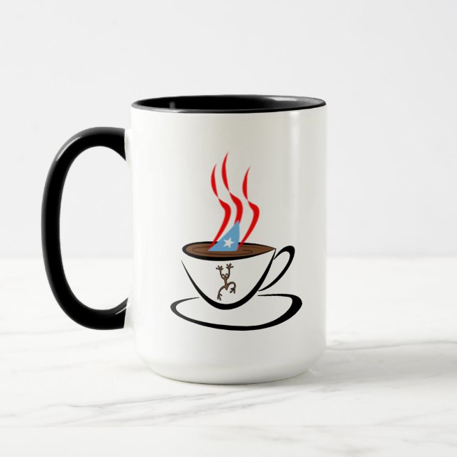 Puerto Rico Aroma Kaffee Zwei-Tone-Tasse Tasse (Links)