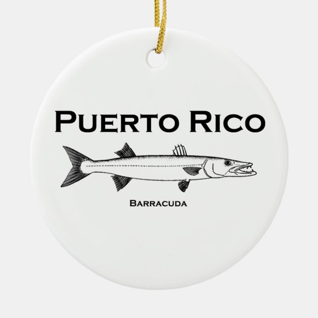 Puerto Rico Barracuda Keramik Ornament (Vorne)