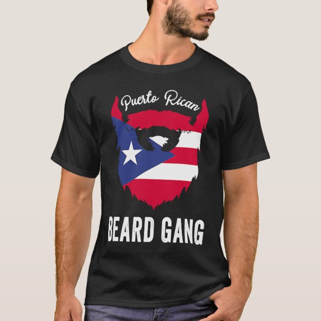 Puerto-Rico-Bartenfahne Puerto Rico T-Shirt (Vorderseite)