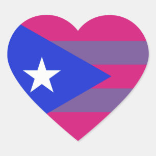 Puerto Rico Bi Pride Bisexual LGBT Aufkleber