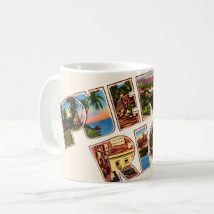 Puerto Rico Big Letter Tasse