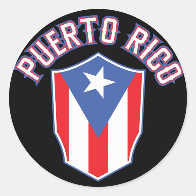 Puerto Rico Big und Bold Runder Aufkleber (Vorderseite)