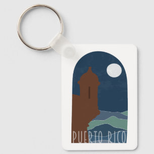 Puerto Rico BOHO Garita bei Nacht Schlüsselanhänger