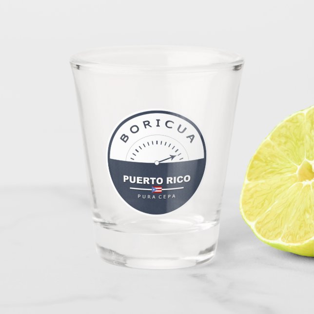 Puerto Rico Boricua de Pura Cepa Schnapsglas (Vorderseite)