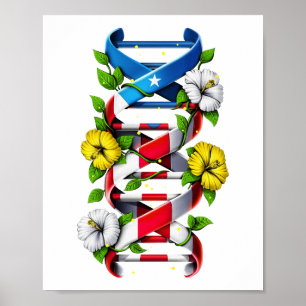 Puerto Rico Boricua DNA-Kette Poster