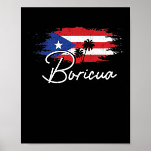 Puerto Rico Boricua puerto-ricanische Flagge Stolz Poster