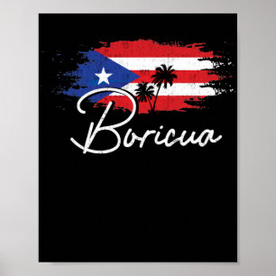 Puerto Rico Boricua puerto-ricanische Flagge Stolz Poster