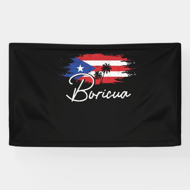 Puerto Rico Boricua Puerto Rico Flaggenpreis Banner (Horizontal)