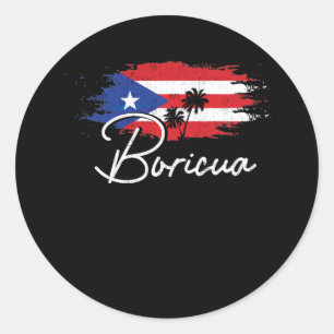 Puerto Rico Boricua Puerto Rico Flaggenpreis Runder Aufkleber