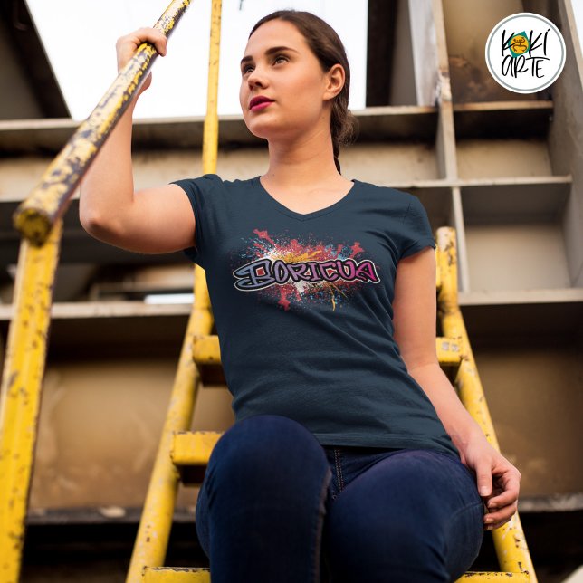 Puerto Rico Boricua Street Art T-Shirt (Von Creator hochgeladen)