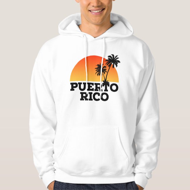 Puerto Rico Boricua Sunset Beach Hoodie (Vorderseite)