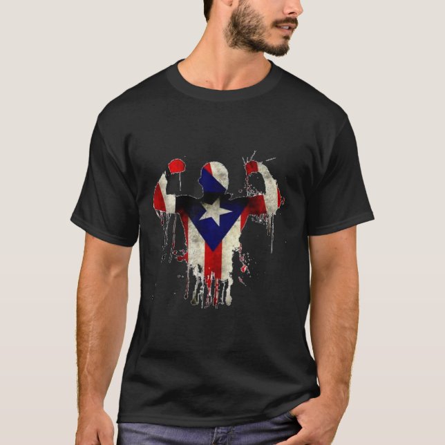 Puerto Rico Boxing Gloves Boxeo Shirt Ropa Uni (Vorderseite)