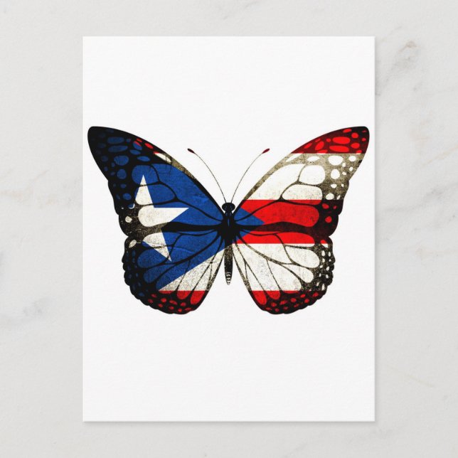 Puerto Rico Butterfly Postkarte (Vorderseite)