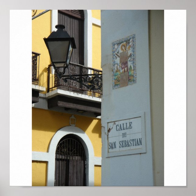 Puerto Rico Calle San Sebastian Poster (Vorne)