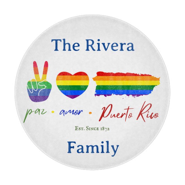 Puerto Rico Charcuterie und Cutting Board Schneidebrett (Vorderseite)