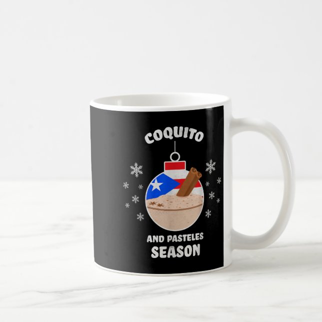 Puerto Rico Christmas Coquito And Pasteles Season  Kaffeetasse (Rechts)