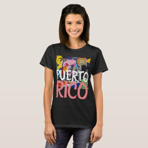 Puerto Rico Cool Graffiti Mural Shirt, Frauen T-Shirt