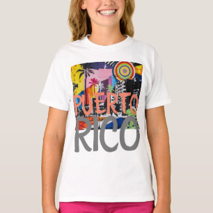 Puerto Rico Cool Graffiti Mural Shirt, Girl's 3 T-Shirt