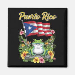Puerto Rico Coquí Frog Boricua Pride Magnet