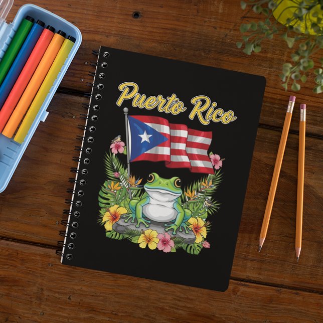 Puerto Rico Coquí Frog Boricua Pride Notizblock (Puerto Rico Coquí Frog Boricua Pride Notebook)