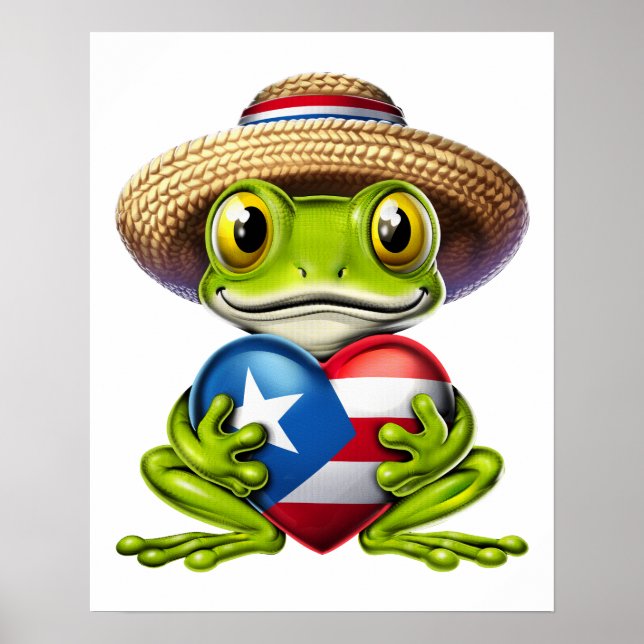 Puerto Rico Coqui Frog Poster (Vorne)