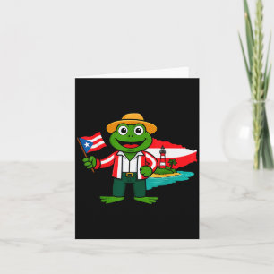 Puerto Rico Coqui-Frosch-Flag-Shirt für Männer Fra Karte