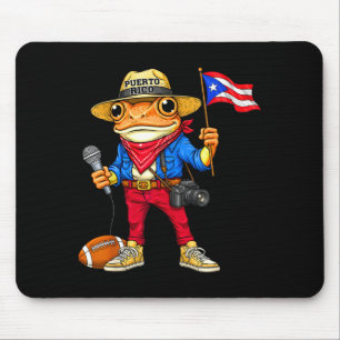 Puerto Rico Coqui-Frosch Straßenmusik Football Bor Mousepad