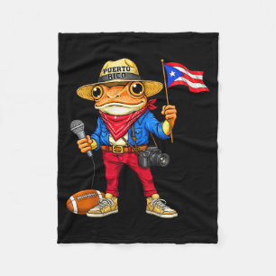 Puerto Rico Coqui Frosch Straßenmusik Fußball Fleecedecke